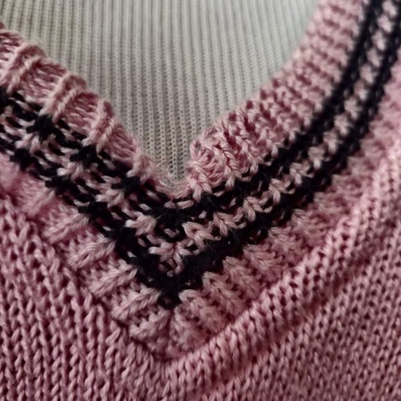 Vintage Adolph Schuman For Lilli Ann Pink V-Neck Polka Dot Sleeves Sweater 12 - Picture 7 of 9